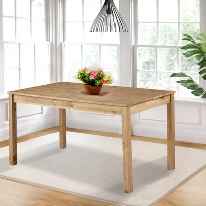 Dining Table Solid Wood 59.06" W, 29.53" D, 29" - Loft&Timber