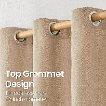 Tan Curtains 84 Inch - Light Filtering - Loft&Timber