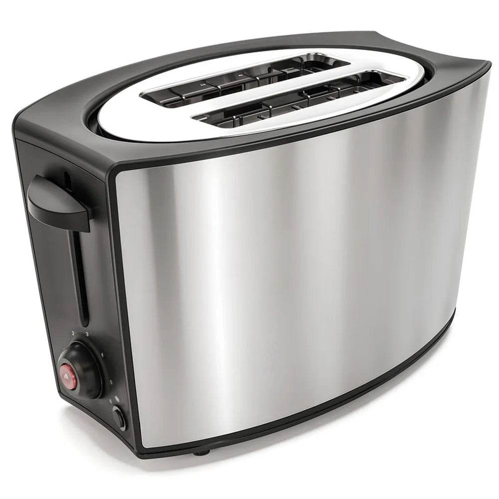 Stainless Steel 2 Slice Toaster with Extra Wide Slots Bagel Function - Loft&Timber