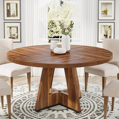 Tribesigns Round Dining Table for 4, 47" - Loft&Timber