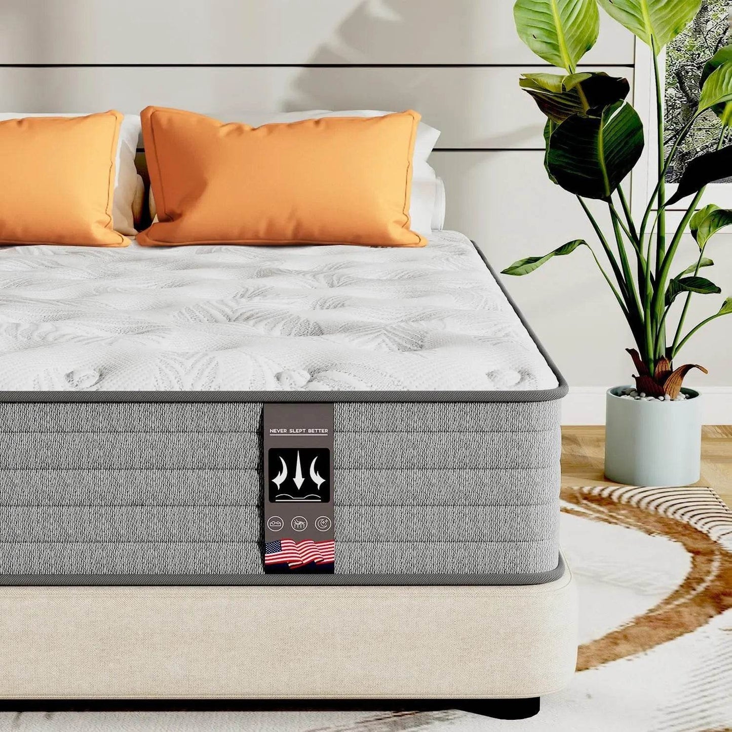 Twin XL Mattress,12 Inch Superior Hybrid XL Twin Mattress in a Box with Gel Memory Foam - Loft&Timber