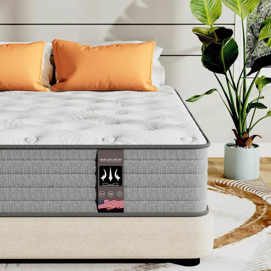 Twin XL Mattress,12 Inch Superior Hybrid XL Twin Mattress in a Box with Gel Memory Foam