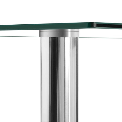 Simple Assembled Transparent Glass and Iron Dinner Table - Loft&Timber