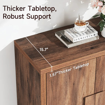 32" Sideboard Buffet Cabinet with Adjustable Shelfs - Loft&Timber