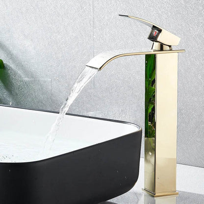 Quyanre Matte Black Waterfall Basin Faucet - Loft&Timber