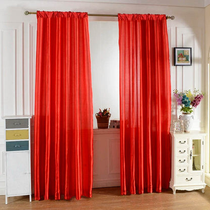 Modern Solid Satin Window Curtain - Loft&Timber