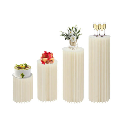 4Pcs Foldable Cardboard Flower or cake Stand (40+60+80+100cm) - Loft&Timber