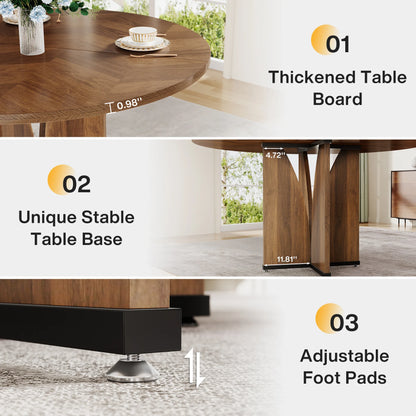 Tribesigns 39" Round Conference Table for 4 - Loft&Timber