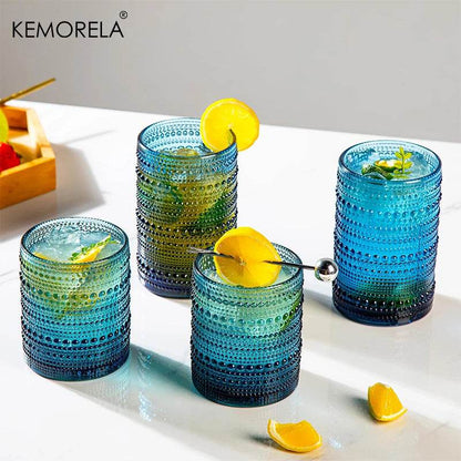 8PCS Vintage Raindrop Glass Cup 300/400ML Highball Glasses - Loft&Timber