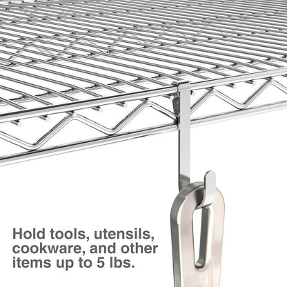 Snap-On Metal Hooks Wire Shelving 5 lbs Capacity - Loft&Timber
