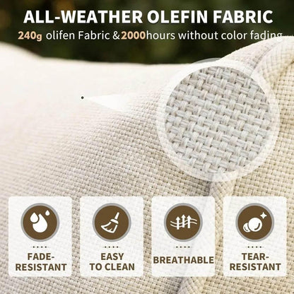 7 Pieces Patio Furniture Set with Swivel Rocker Chairs - Loft&Timber