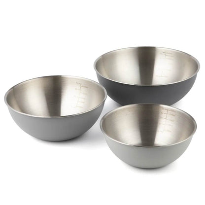 3 Piece Stainless Steel Mixing Bowl Set - Loft&Timber