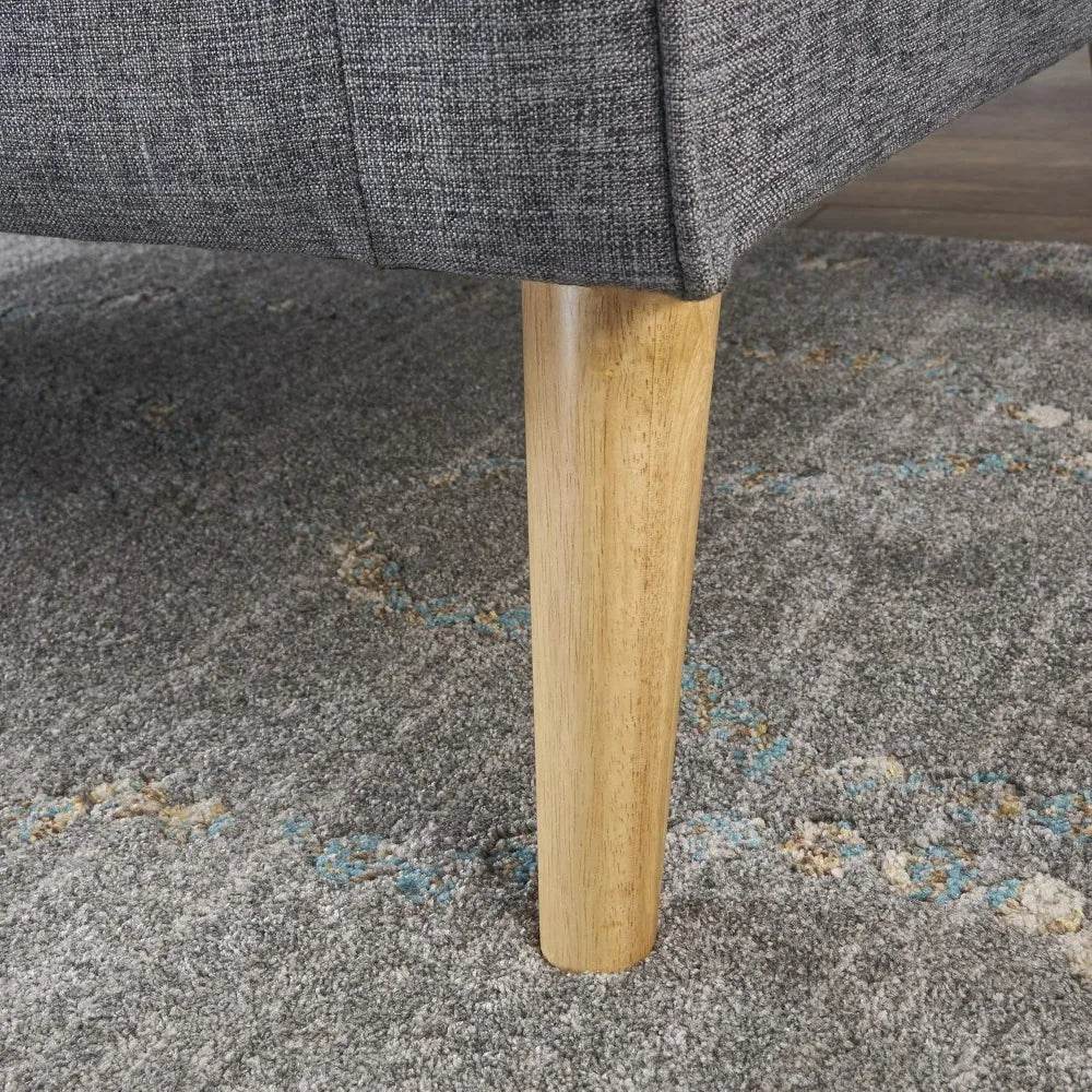 Mariah Mid-Century Modern Loveseat, Grey - Loft&Timber