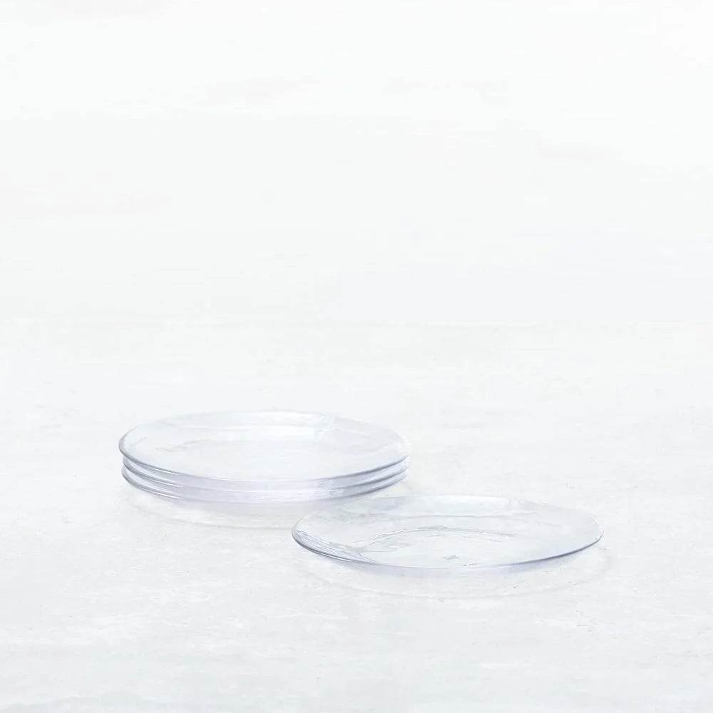 Clear Glass Salad Plate Set of 4 8 Inch