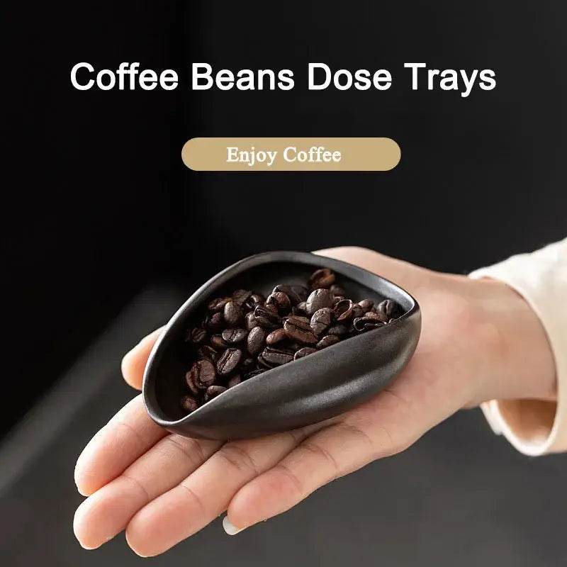 Ceramic Coffee Bean Dosing Cup Tray - Pottery Espresso Scoop for Precision Coffee Brewing - Loft&Timber