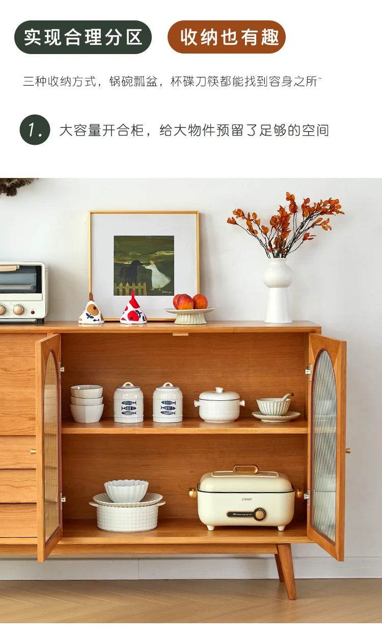 Japanese Vintage Solid Wood Sideboard - Loft&Timber