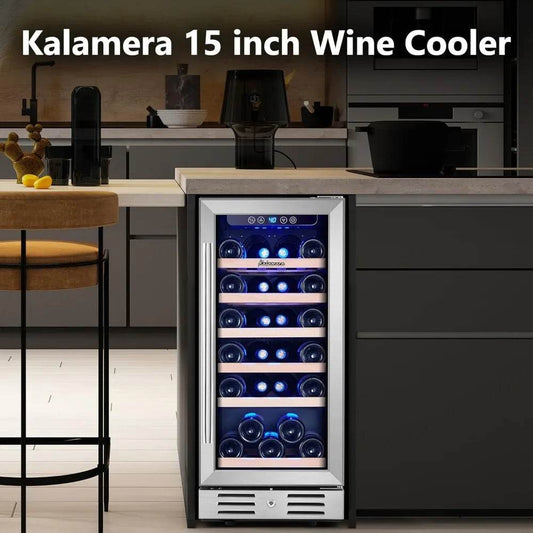 15 Inch Wine Cooler Refrigerator - 30 Bottle - Loft&Timber