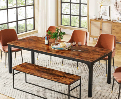 Tribesigns Dining Table for 6-8 People, 200cm - Loft&Timber