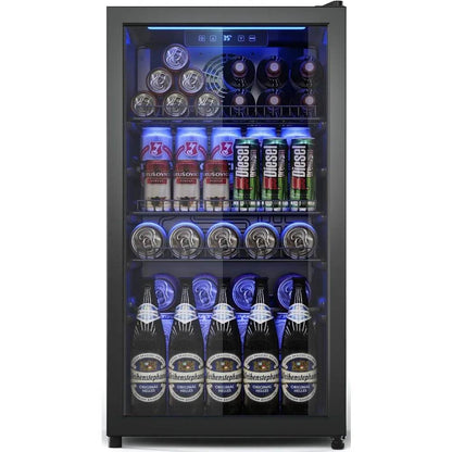 Beverage Fridge, Mini Fridge With Glass Door - Loft&Timber