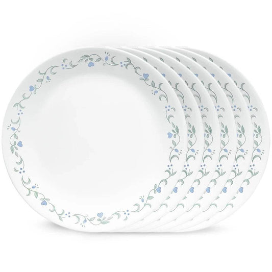 8.5 Inch Glass Salad Plate Set of 6 Lightweight