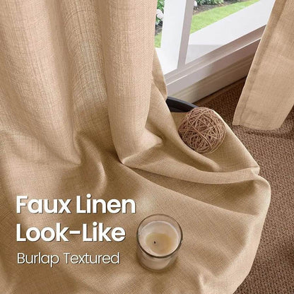 Tan Curtains 84 Inch - Light Filtering - Loft&Timber