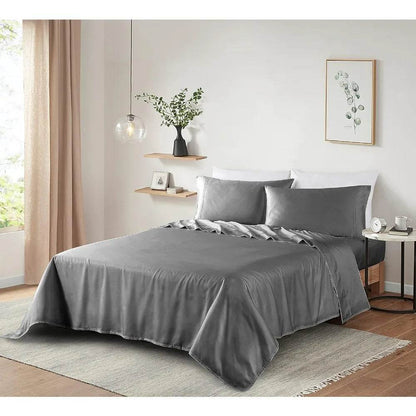 100% Supima Cotton Sheets 600 Thread Count,Bed Sheet Set King Size Sheets 4 Pieces - Loft&Timber