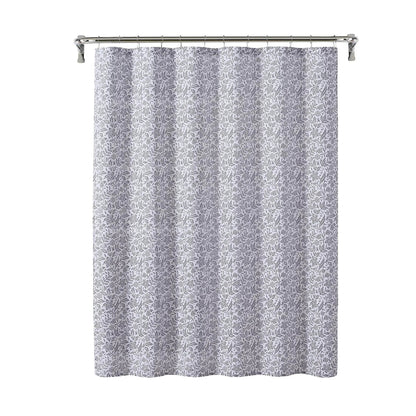 Botanical print shower curtain, machine washable - Loft&Timber