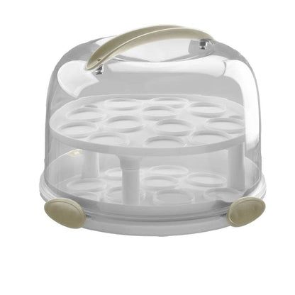 Round Cake Carrier with Clear Plastic Cover - Loft&Timber