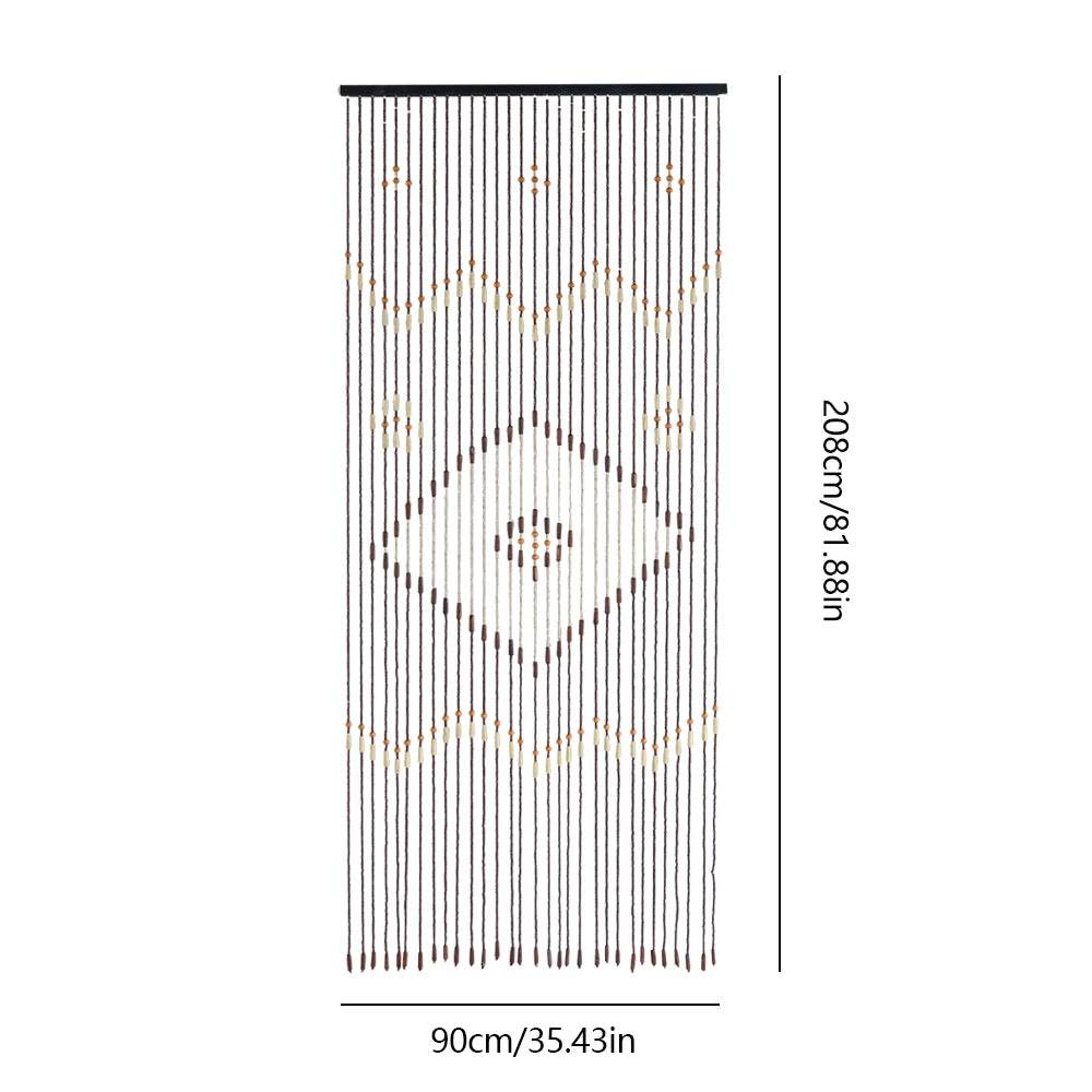 90*208CM Wooden Bead Curtain 31-Line String Door - Loft&Timber