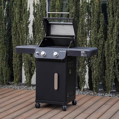 Stainless Steel 2-Burner Propane Gas Grill with Foldable Shelves - Loft&Timber