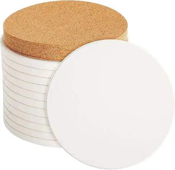 12 Round Unglazed Ceramic Tiles - Loft&Timber