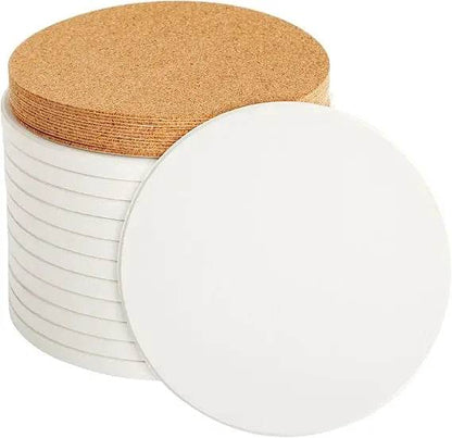 12 Round Unglazed Ceramic Tiles - Loft&Timber