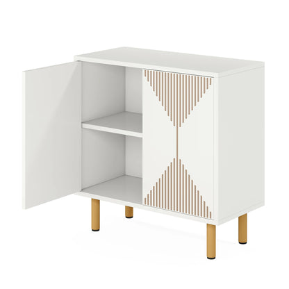 59" Tribesigns Modern Natural Storage Cabinet; Freestanding Floor Cabinet - Loft&Timber