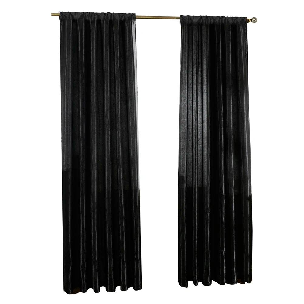 Modern Solid Satin Window Curtain - Loft&Timber
