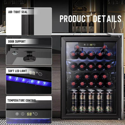 2.6 cu.ft Wine Cooler/Cellar Mini Beverage Refrigerator