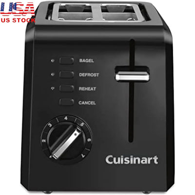 Compact 2-Slice Toaster with Wide Slots