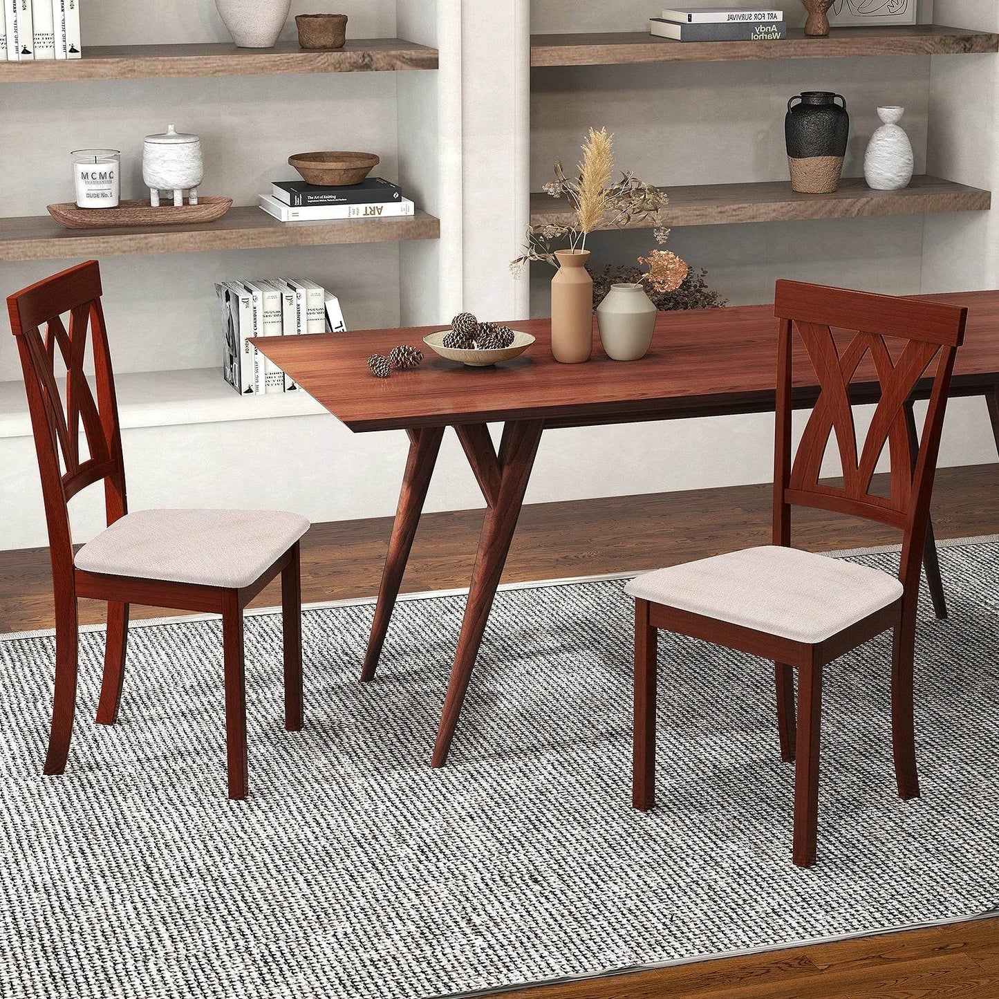 Armless Dining Chairs Set of 4 - Loft&Timber