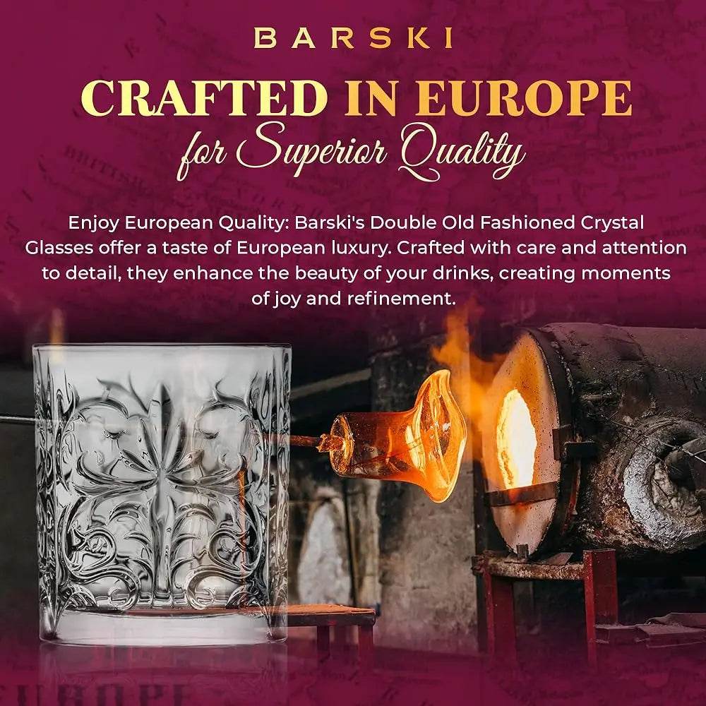 Whiskey Glasses - Double Old Fashioned Rocks Glass - Set Of 4 - Loft&Timber