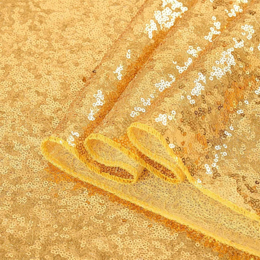 Gold Sequin Table Runners 12 x 72 inch, 16 Pack Glitter Fabrici - Loft&Timber
