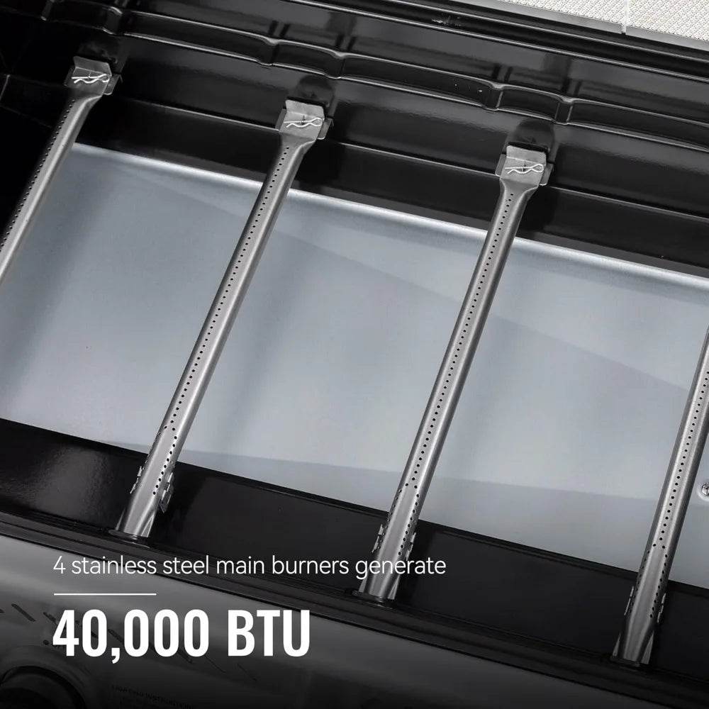 5-Burner Propane Gas Grill with Side and Rear Burners