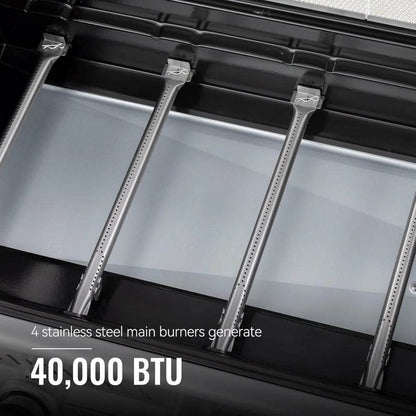 5-Burner Propane Gas Grill with Side and Rear Burners