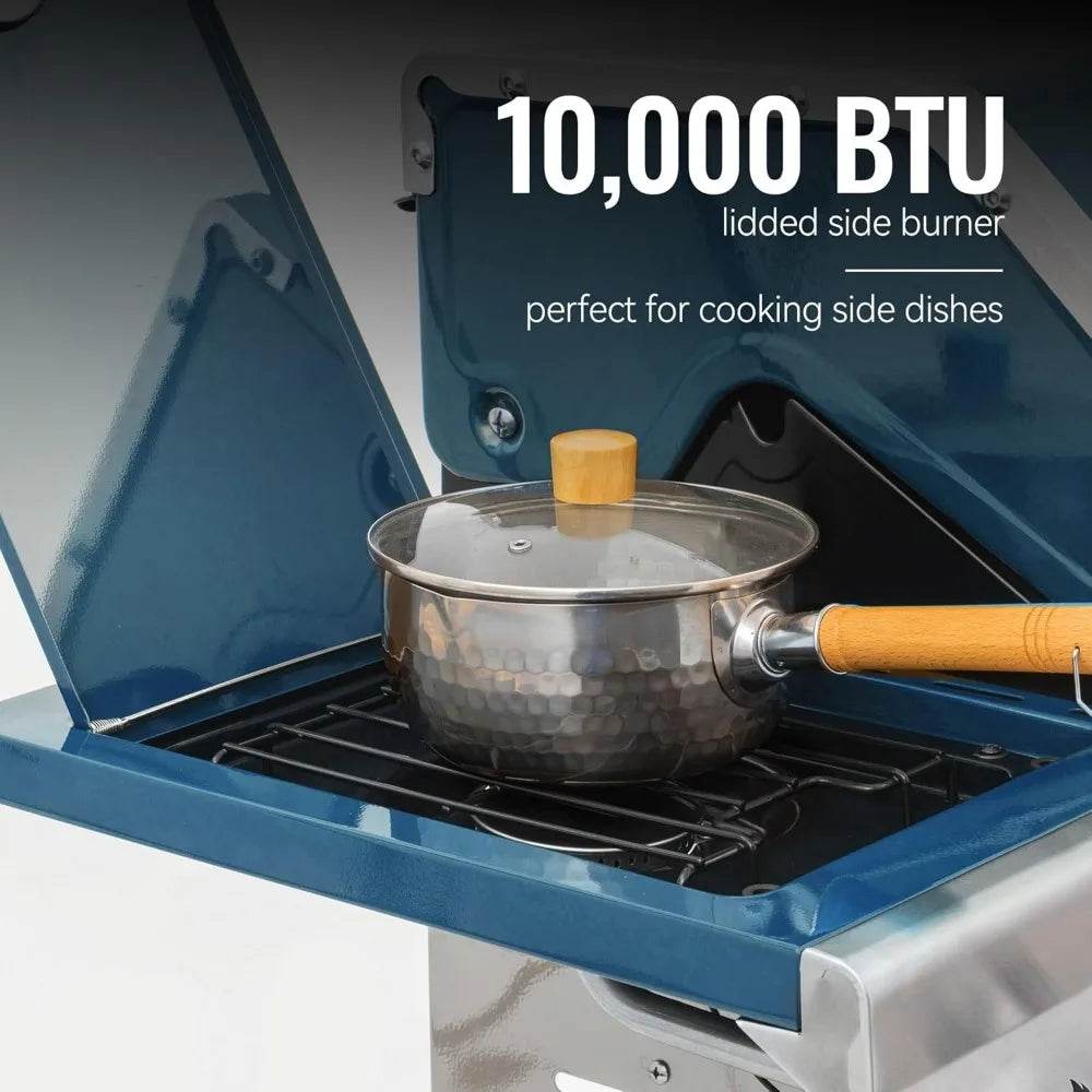 5-Burner Propane Gas Grill with Side and Rear Burners