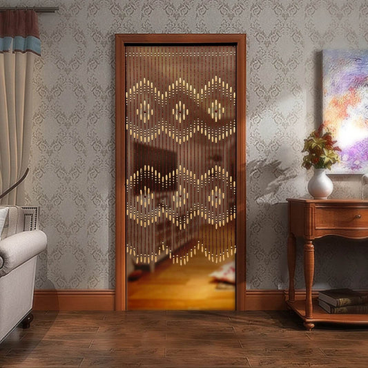 35.43*68.9inch Wooden Door Beaded Curtain - Loft&Timber