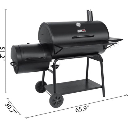 Large Outdoor BBQ Grill with 1200 Sq. In. Cooking Area and Offset Smoker - Royal Gourmet CC2036F - Loft&Timber