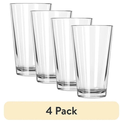 4 Pack Everyday Clear Pint Glasses Durable 16oz - Loft&Timber