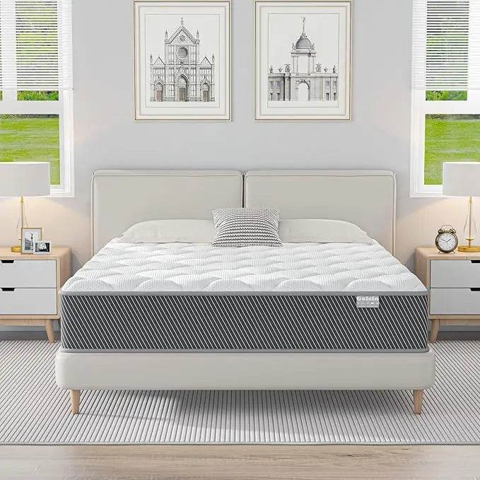 Queen Mattress, 12 Inch Hybrid Mattress in a Box, Colchones - Loft&Timber