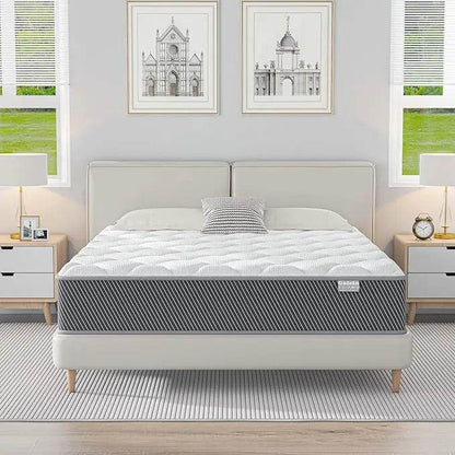 Queen Mattress, 12 Inch Hybrid Mattress in a Box, Colchones - Loft&Timber
