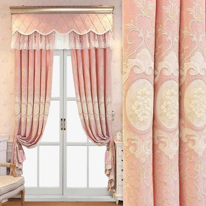 2pcs Embroidered curtain fabric Luxurious embroidered chenille curtain, without valance - Loft&Timber