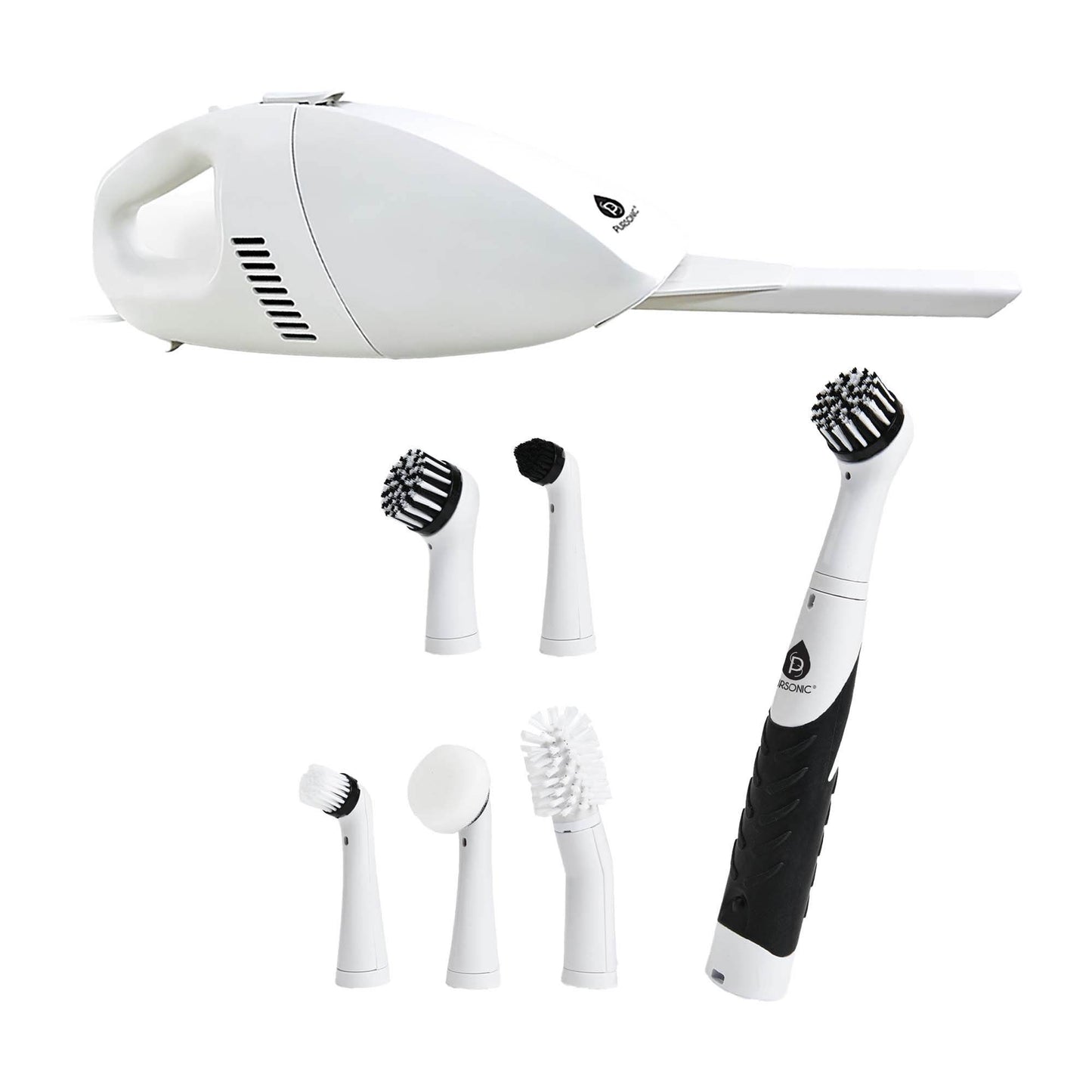 Deep Cleaning Duo Bundle: Cordless Power Scrubber Cleaning Brush + Pursonic Car Vacuum Cleaner - Loft&Timber