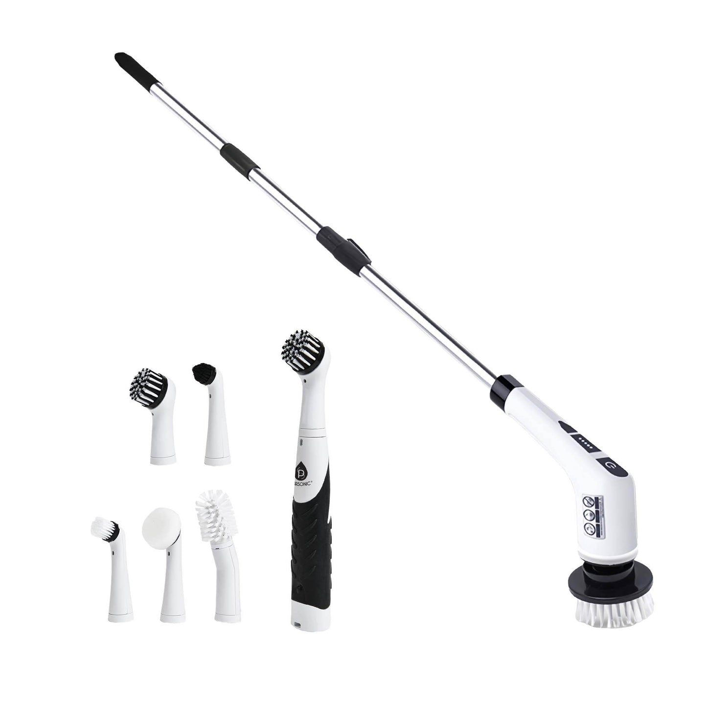 Pursonic Cordless Cleaning Power Bundle – Includes Rechargeable Power Scrubber Brush with 7 Heads + Cordless Scrubber Cleaning Brush with 5 Heads - Loft&Timber